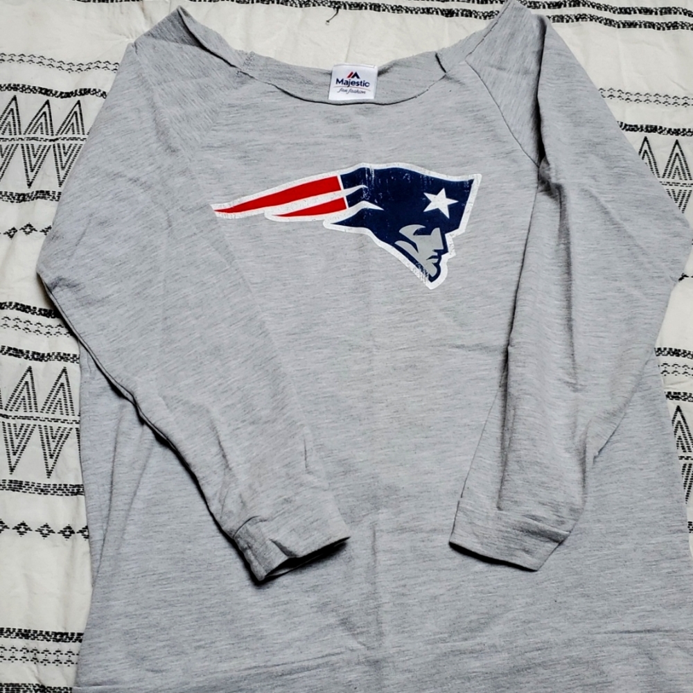Patriots off the shoulder long sleeve
